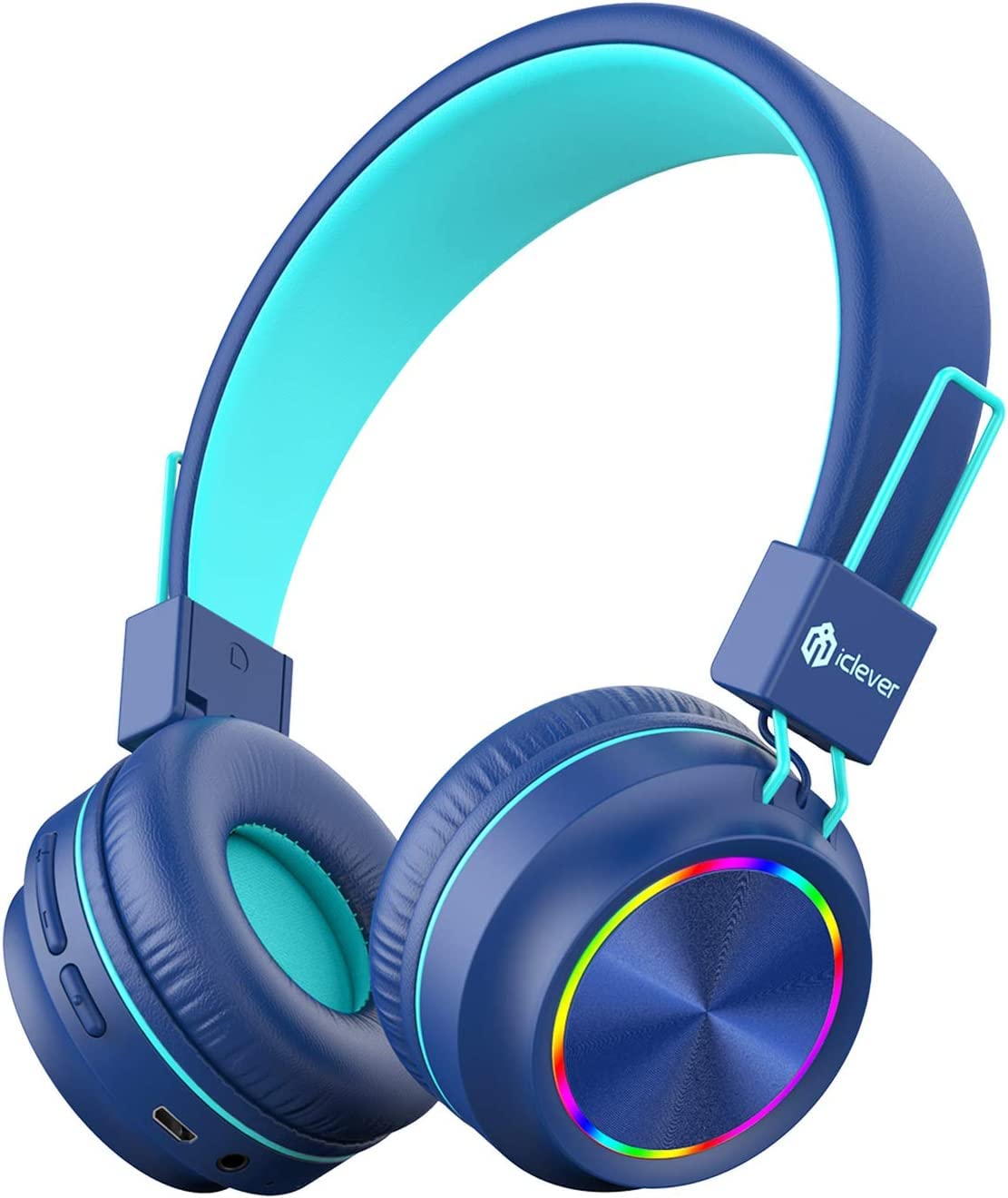 Foto 2 pulgar | Auriculares Bluetooth Iclever Bth03 Con Iluminación Led Para Niños, Color Azul - Venta Internacional.