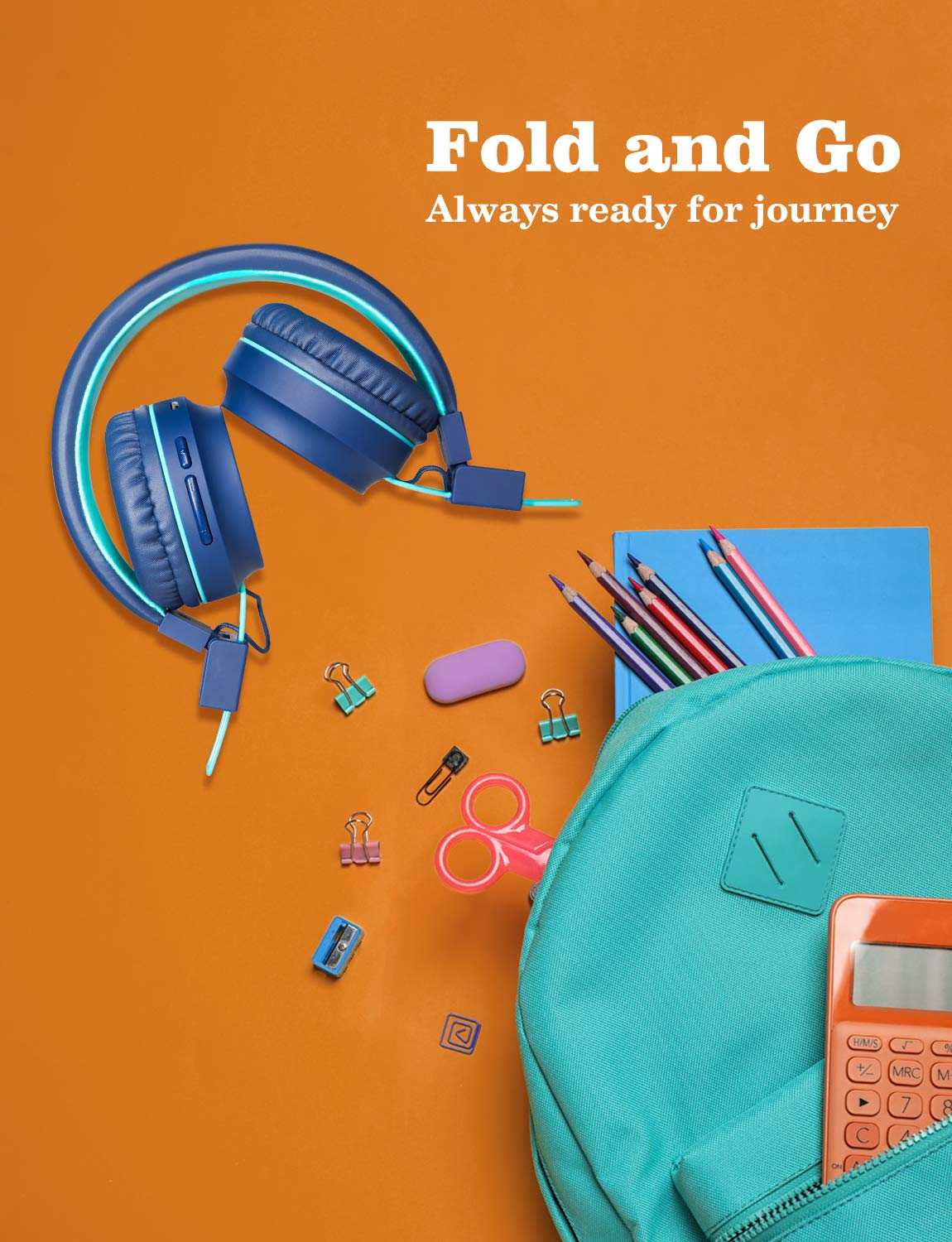 Foto 8 pulgar | Auriculares Bluetooth Iclever Bth03 Con Iluminación Led Para Niños, Color Azul - Venta Internacional.