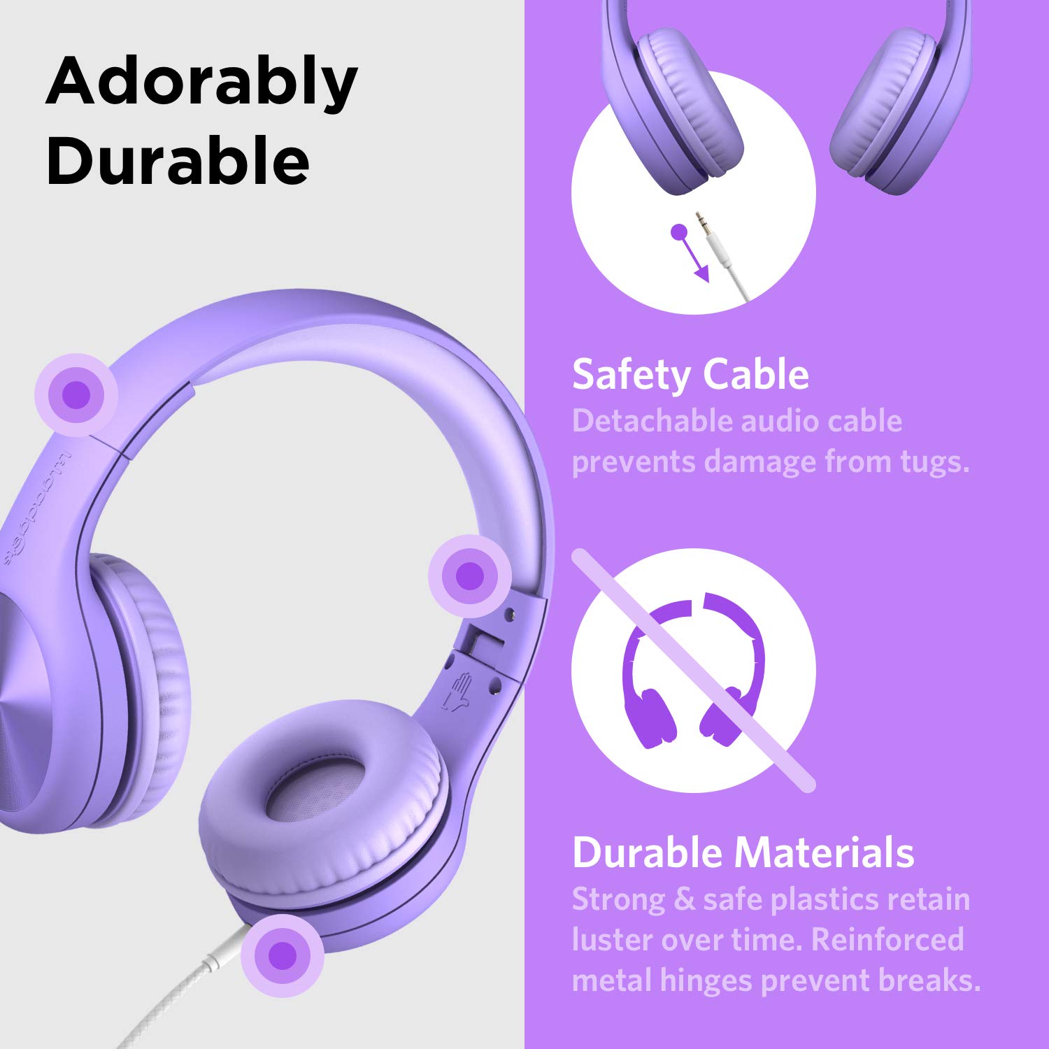 Foto 4 pulgar | Auriculares Lilgadgets Connect+ Pro Kids Con Cable Morados - Venta Internacional.