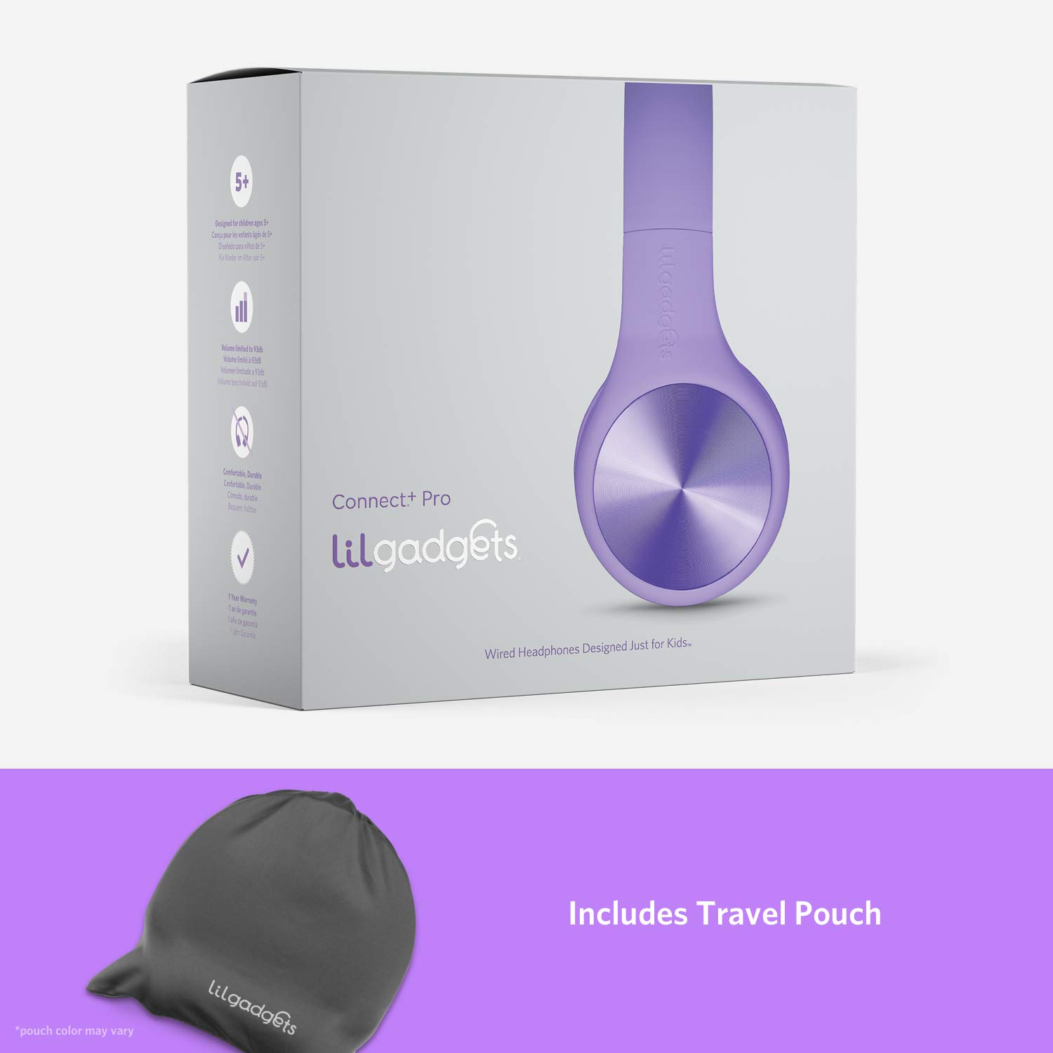 Foto 8 pulgar | Auriculares Lilgadgets Connect+ Pro Kids Con Cable Morados - Venta Internacional.