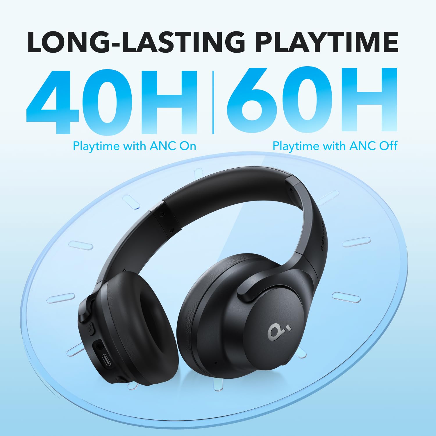 Foto 6 pulgar | Auriculares Soundcore Q20i Hybrid Negros con Cancelación Activa de Ruido - Venta Internacional