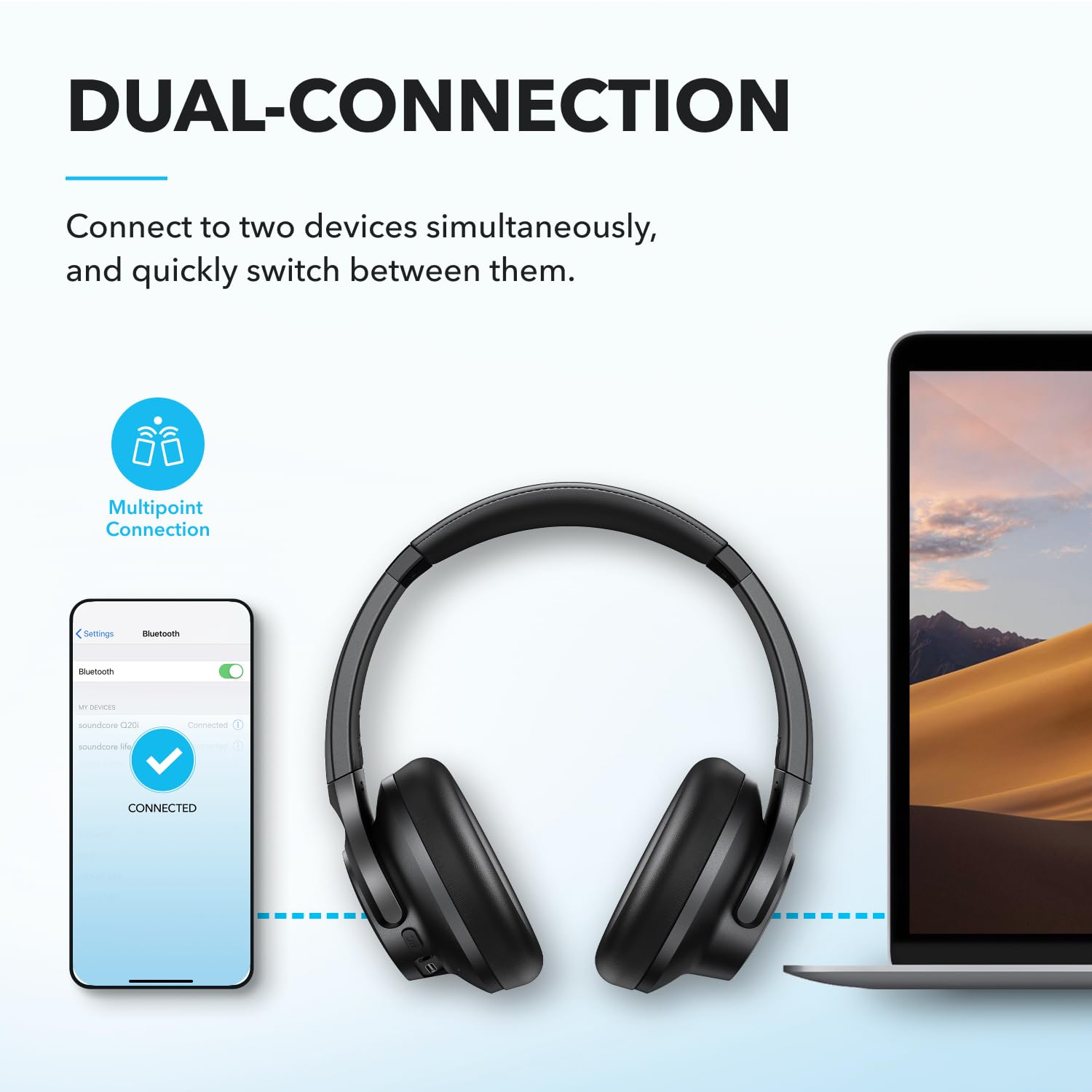Foto 8 pulgar | Auriculares Soundcore Q20i Hybrid Negros con Cancelación Activa de Ruido - Venta Internacional