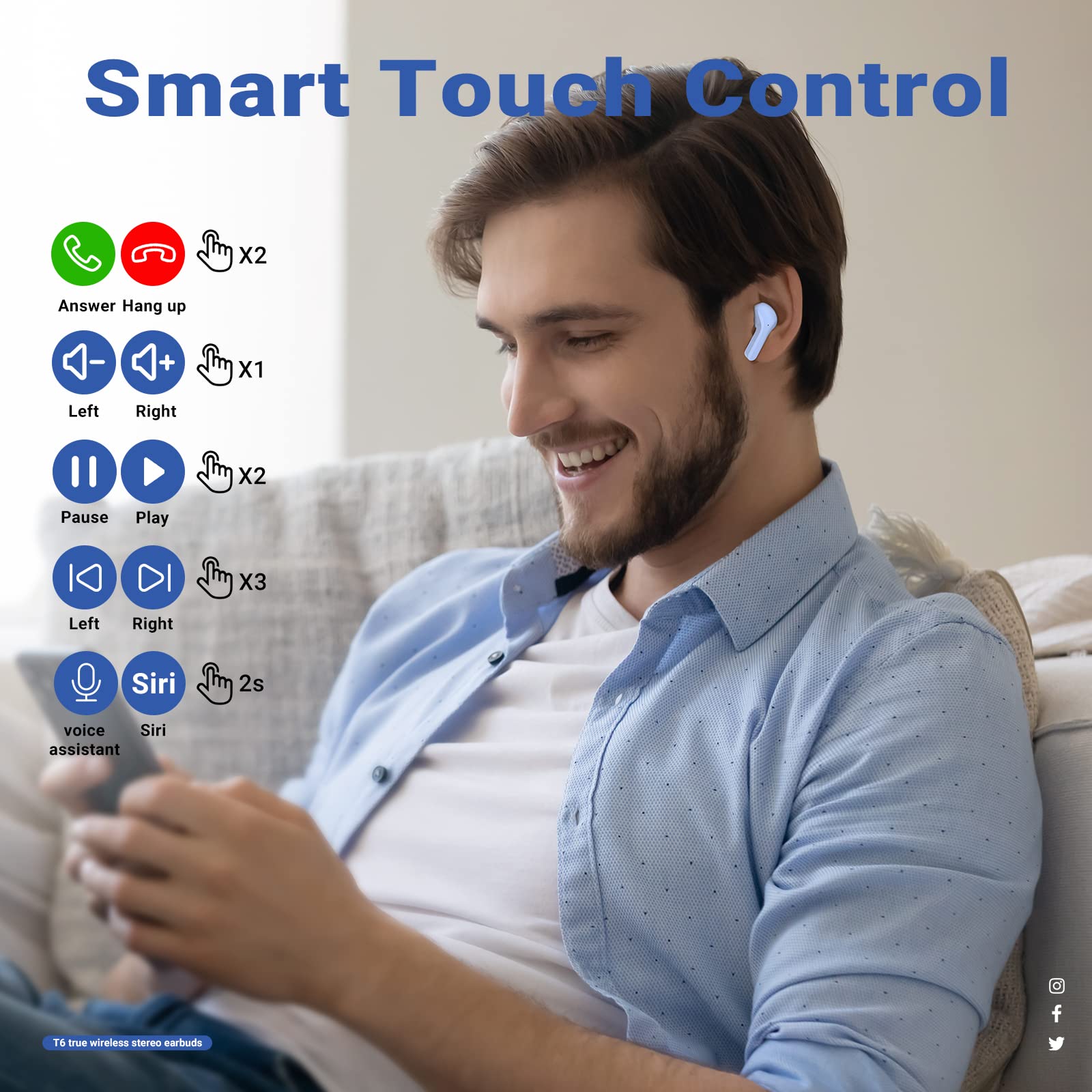 Foto 3 pulgar | Auriculares Inalámbricos Acefast T6 Bluetooth Con Cancelación De Ruido Enc - Venta Internacional.