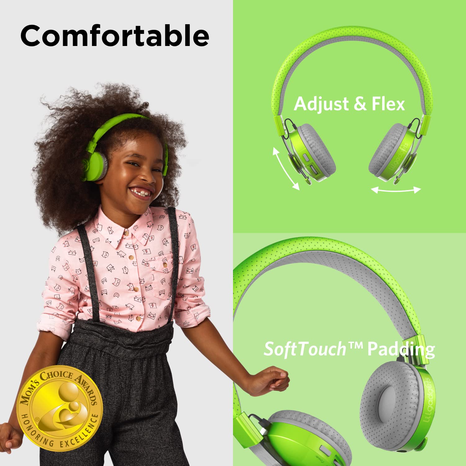 Foto 2 | Auriculares Inalámbricos Lilgadgets Untangled Pro Para Niños, Color Verde - Venta Internacional.