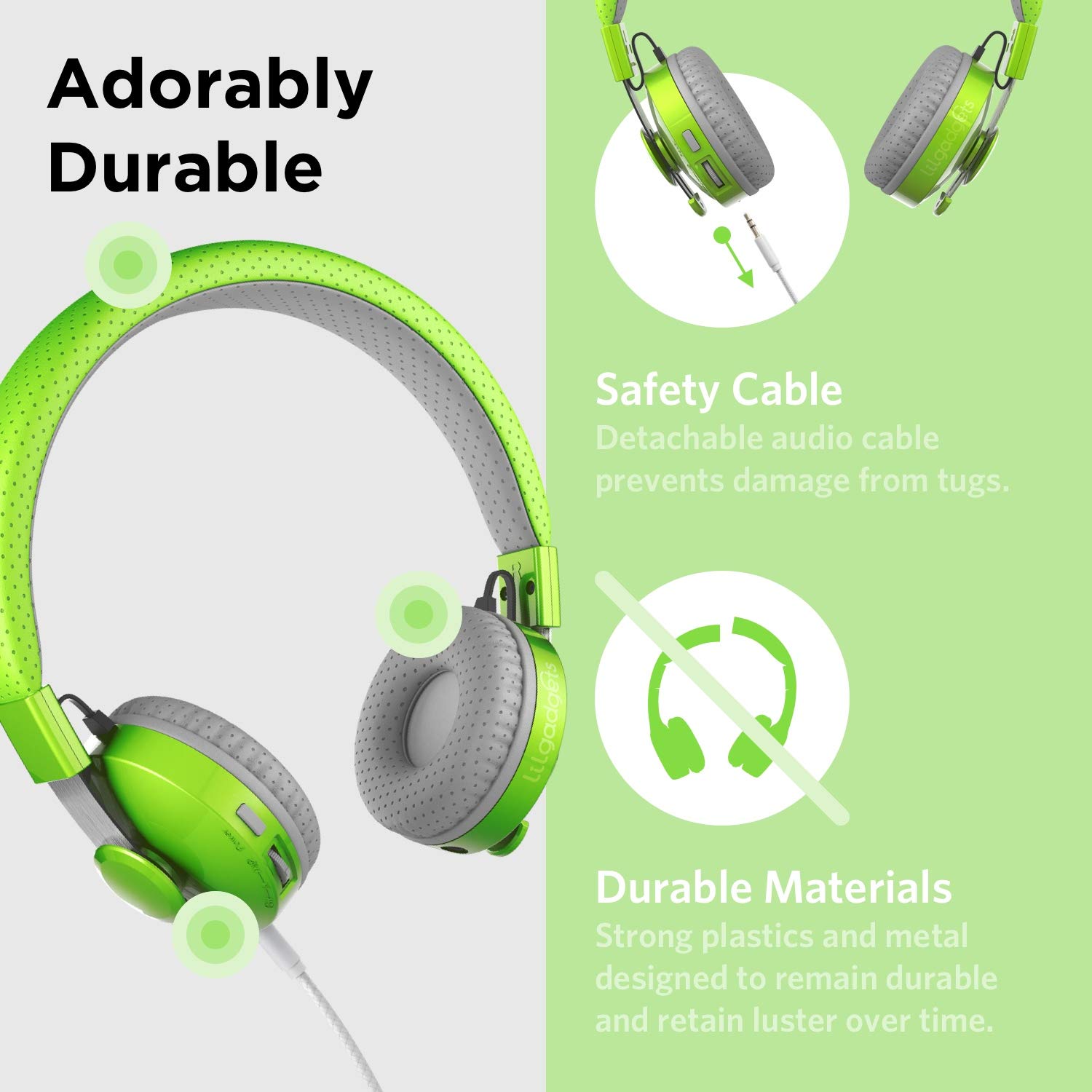 Foto 3 | Auriculares Inalámbricos Lilgadgets Untangled Pro Para Niños, Color Verde - Venta Internacional.