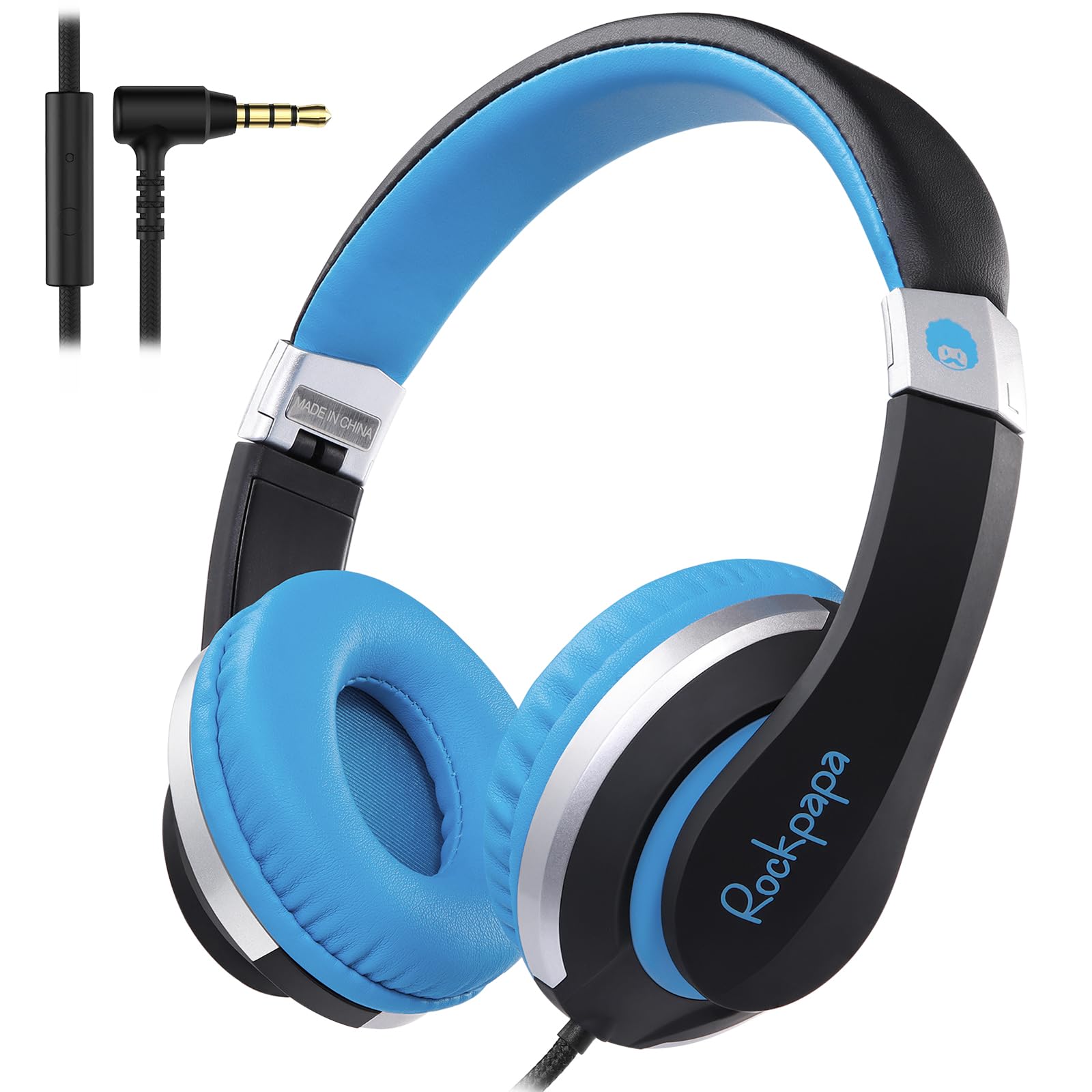 Foto 2 pulgar | Auriculares Rockpapa Hs20 Con Cable Para Niños Con Micrófono Y Conector De 3,5 Mm - Venta Internacional.