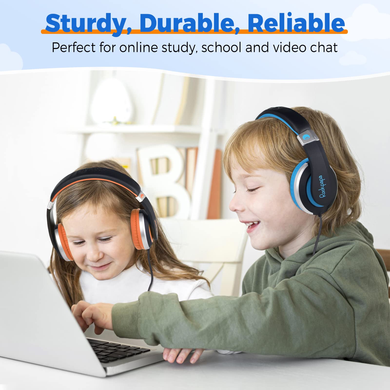 Foto 7 pulgar | Auriculares Rockpapa Hs20 Con Cable Para Niños Con Micrófono Y Conector De 3,5 Mm - Venta Internacional.