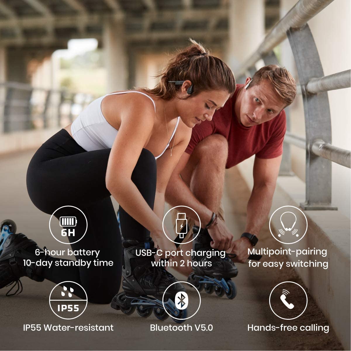 Foto 7 pulgar | Auriculares Inalámbricos De Conducción Ósea Aftershokz Openmove - Venta Internacional.