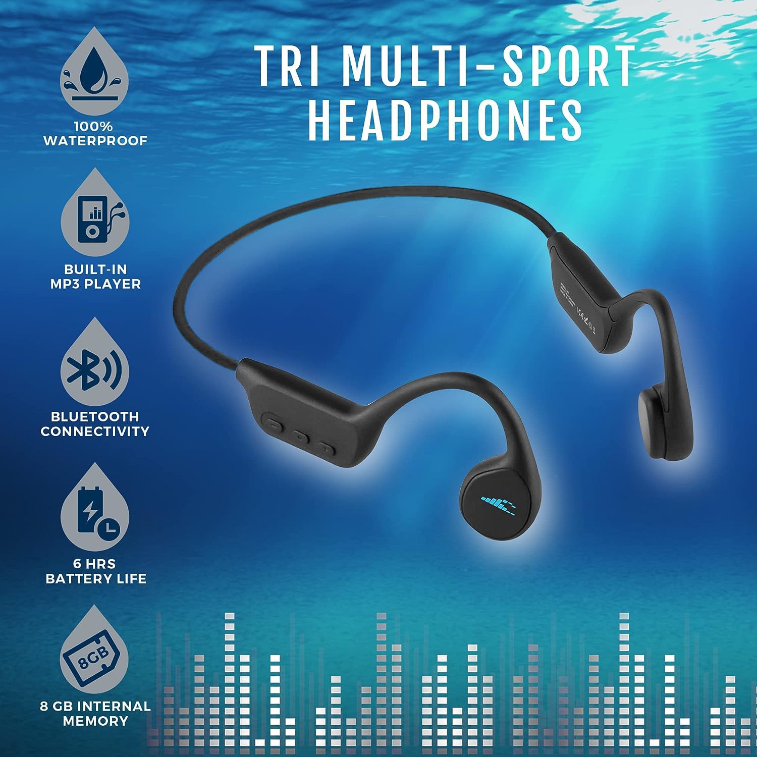 Foto 3 pulgar | Auriculares Impermeables De Conducción Ósea H2o Audio Tri Multi-sp - Venta Internacional.