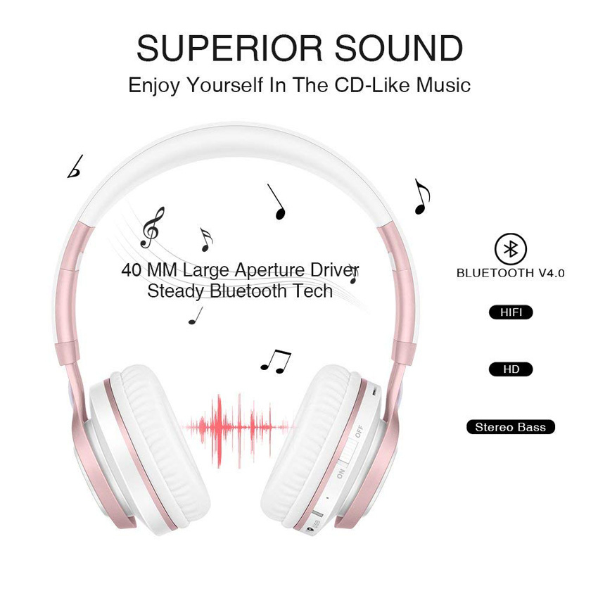 Foto 1 | Auriculares Bluetooth Bt08 Rose Gold 4 En 1 Con Tarjeta Tf Y Fm - Venta Internacional.