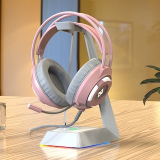 Foto 2 | Auriculares Estéreo Con Cancelación De Ruido, Color Rosa, Con Cable Y Sonido 7.1 - Venta Internacional.