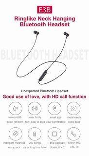 Foto 3 | Auriculares Inalámbricos Bluetooth Super Bass Con Banda Para El Cuello E3b - Venta Internacional.