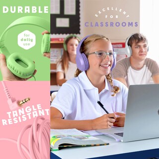 Foto 2 | Auriculares Sonitum Kids For School, Paquete De 5 Unidades, Supraaurales, Con Cable, 3,5 Mm - Venta Internacional.