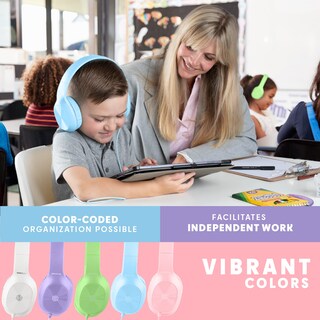Foto 6 | Auriculares Sonitum Kids For School, Paquete De 5 Unidades, Supraaurales, Con Cable, 3,5 Mm - Venta Internacional.