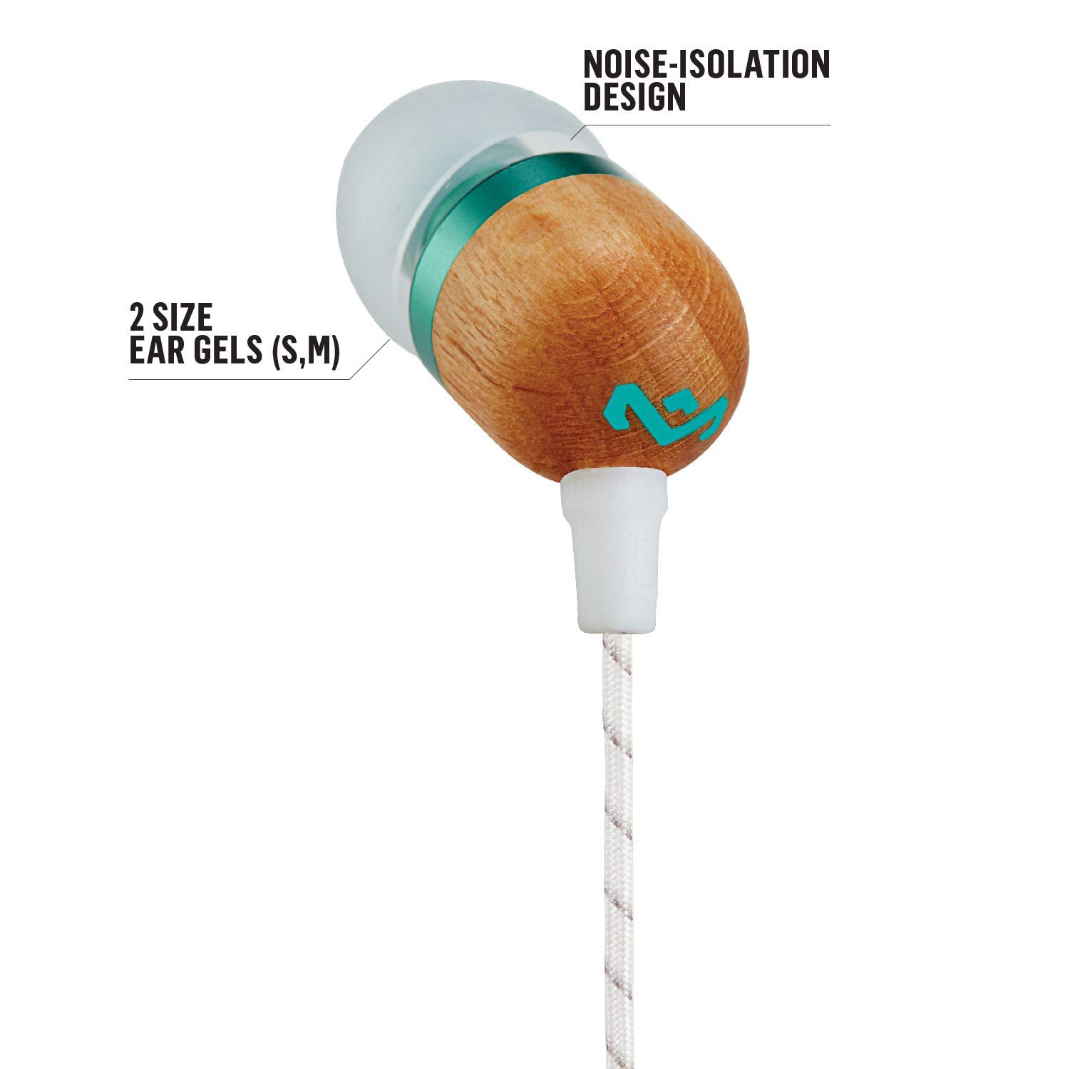 Foto 5 pulgar | Auriculares Con Cable House Of Marley Smile Jamaica Con Micrófono - Mint - Venta Internacional.