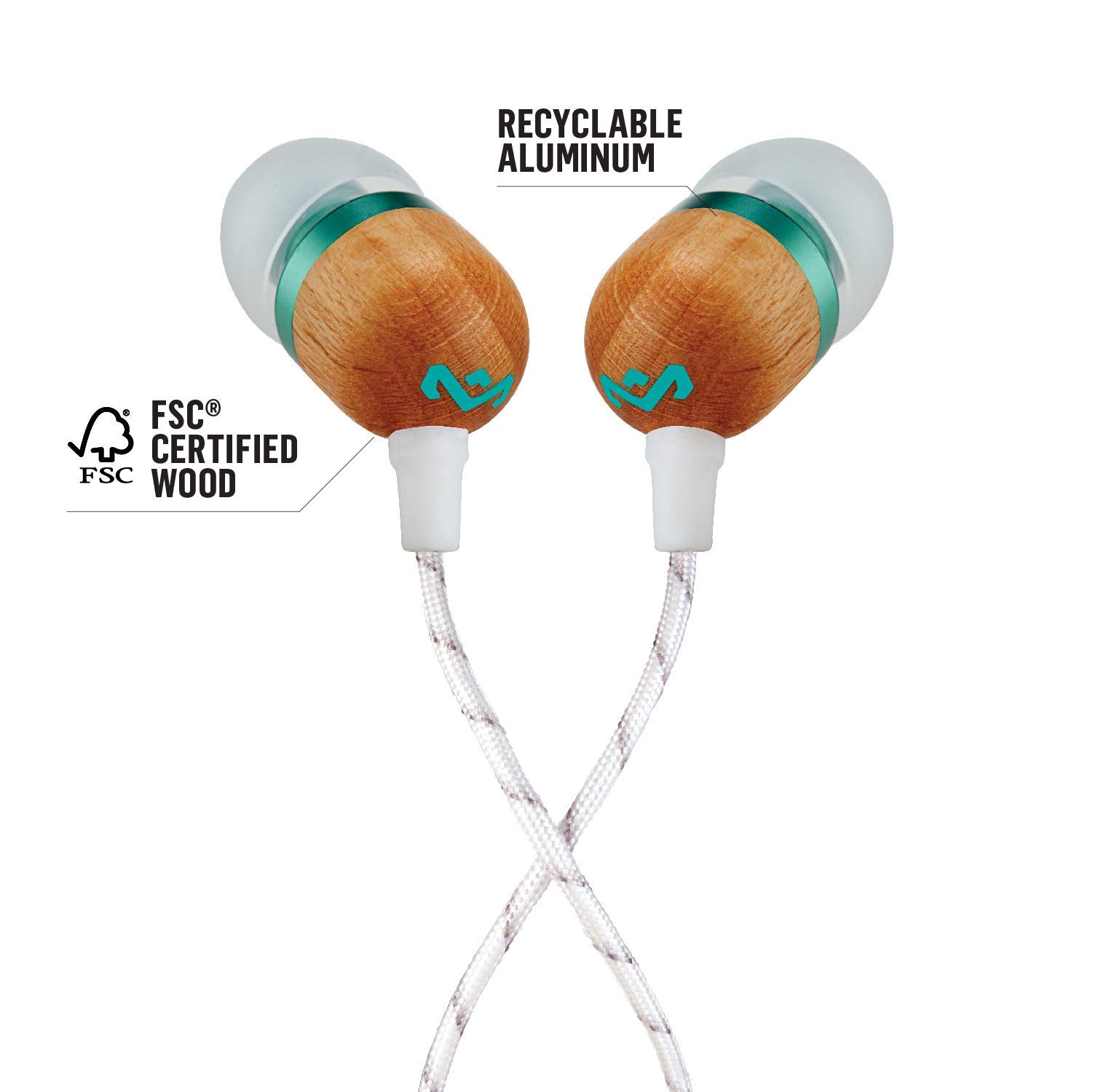 Foto 8 pulgar | Auriculares Con Cable House Of Marley Smile Jamaica Con Micrófono - Mint - Venta Internacional.