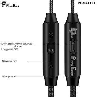 Foto 4 | Auriculares Intraurales Trenzados Punnkfunnk Con Micrófono - Venta Internacional.