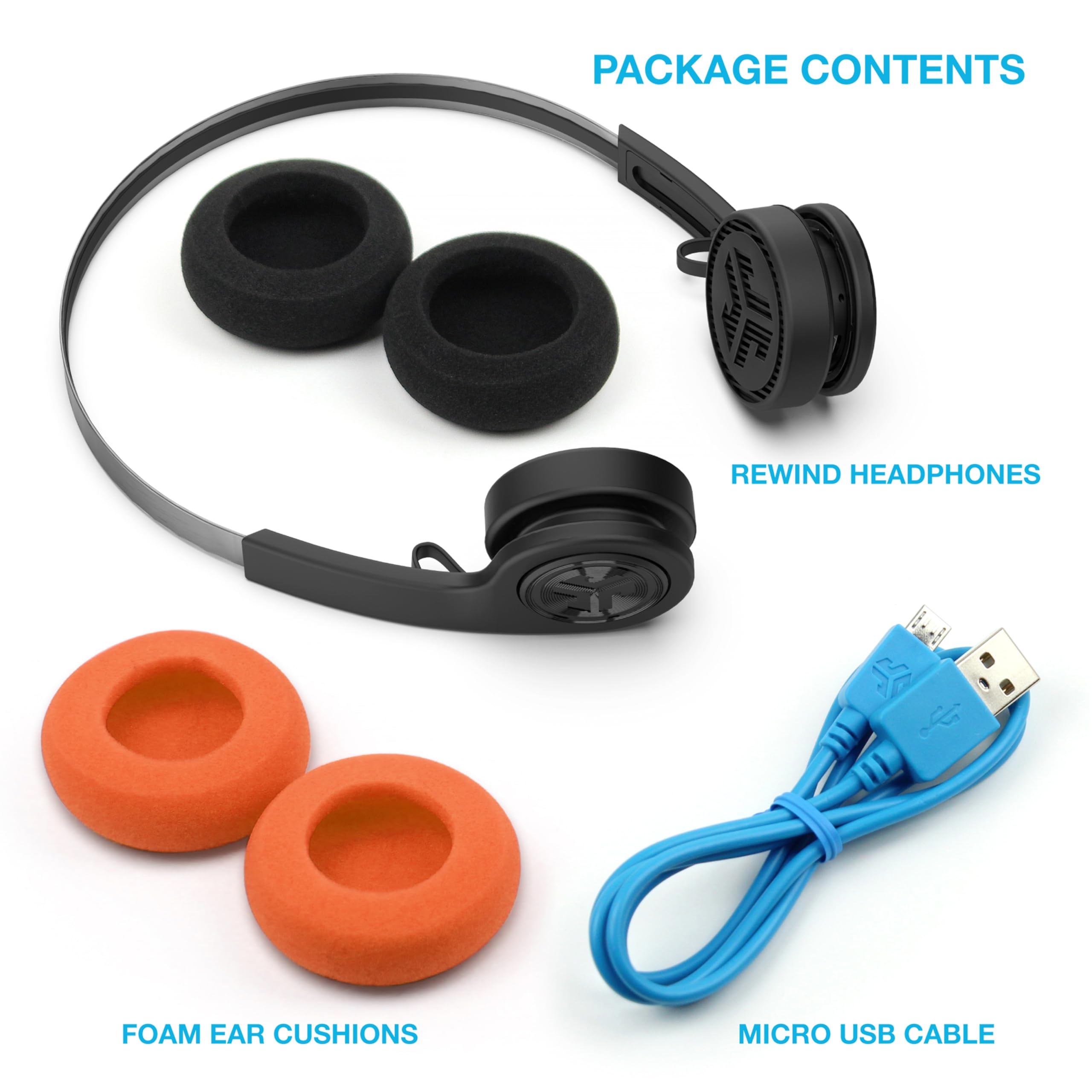 Foto 5 pulgar | Auriculares Retro Inalámbricos Jlab Rewind Bluetooth 4.2 Negros - Venta Internacional.