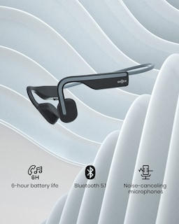 Foto 6 | Auriculares Deportivos Bluetooth Shokz Openmove Resistentes Al Sudor, Color Gris - Venta Internacional.