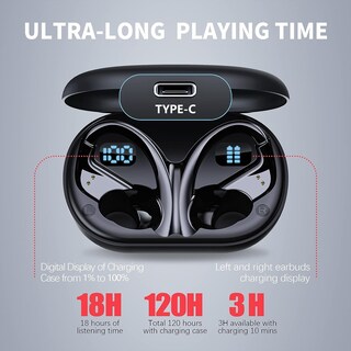 Foto 5 | Auriculares Inalámbricos Euqq Bluetooth 5.3 Sport 120h Playtime - Venta Internacional.