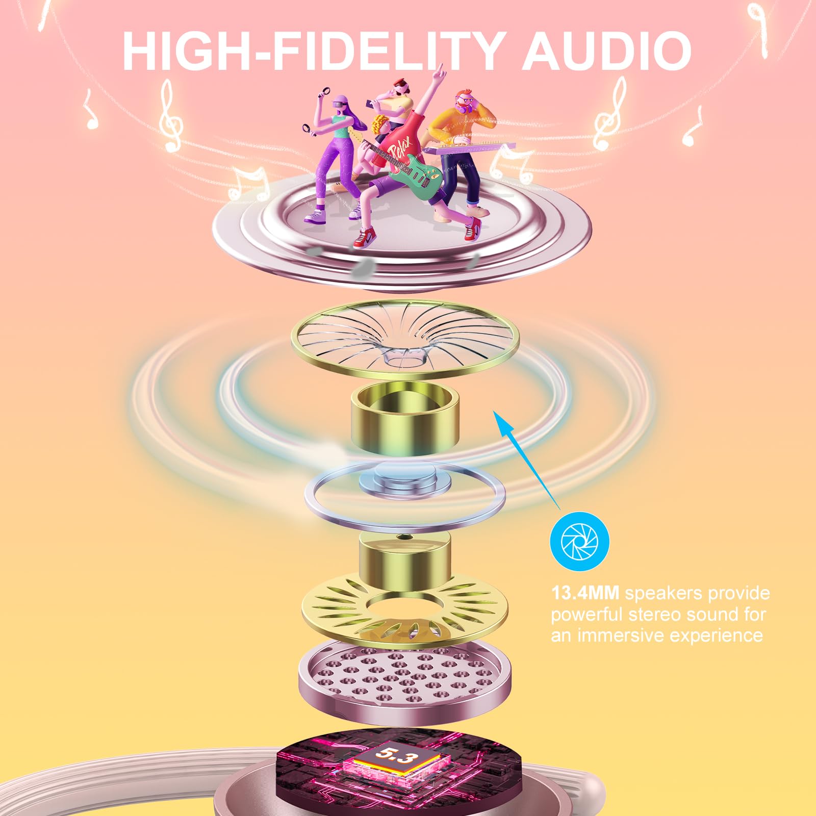 Foto 5 pulgar | Auriculares Inalámbricos Pomuic 120 Horas De Reproducción Hifi Stereo Ip7 - Venta Internacional.