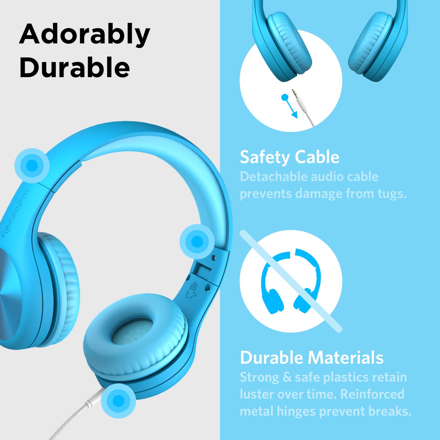 Foto 4 pulgar | Auriculares Lilgadgets Connect+ Pro Kids Con Cable Azul De 3 A 7 Años - Venta Internacional.