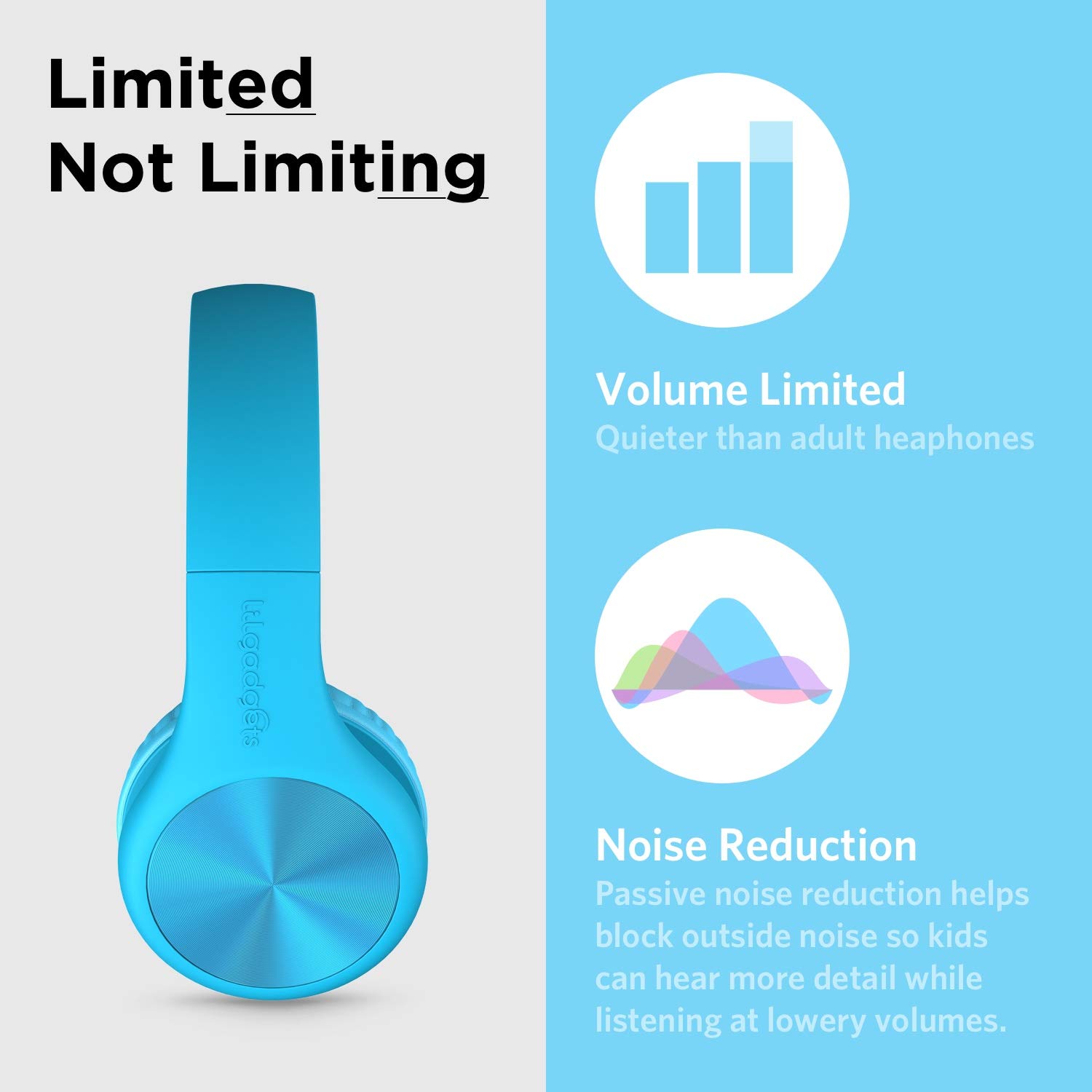 Foto 4 | Auriculares Lilgadgets Connect+ Pro Kids Con Cable Azul De 3 A 7 Años - Venta Internacional.