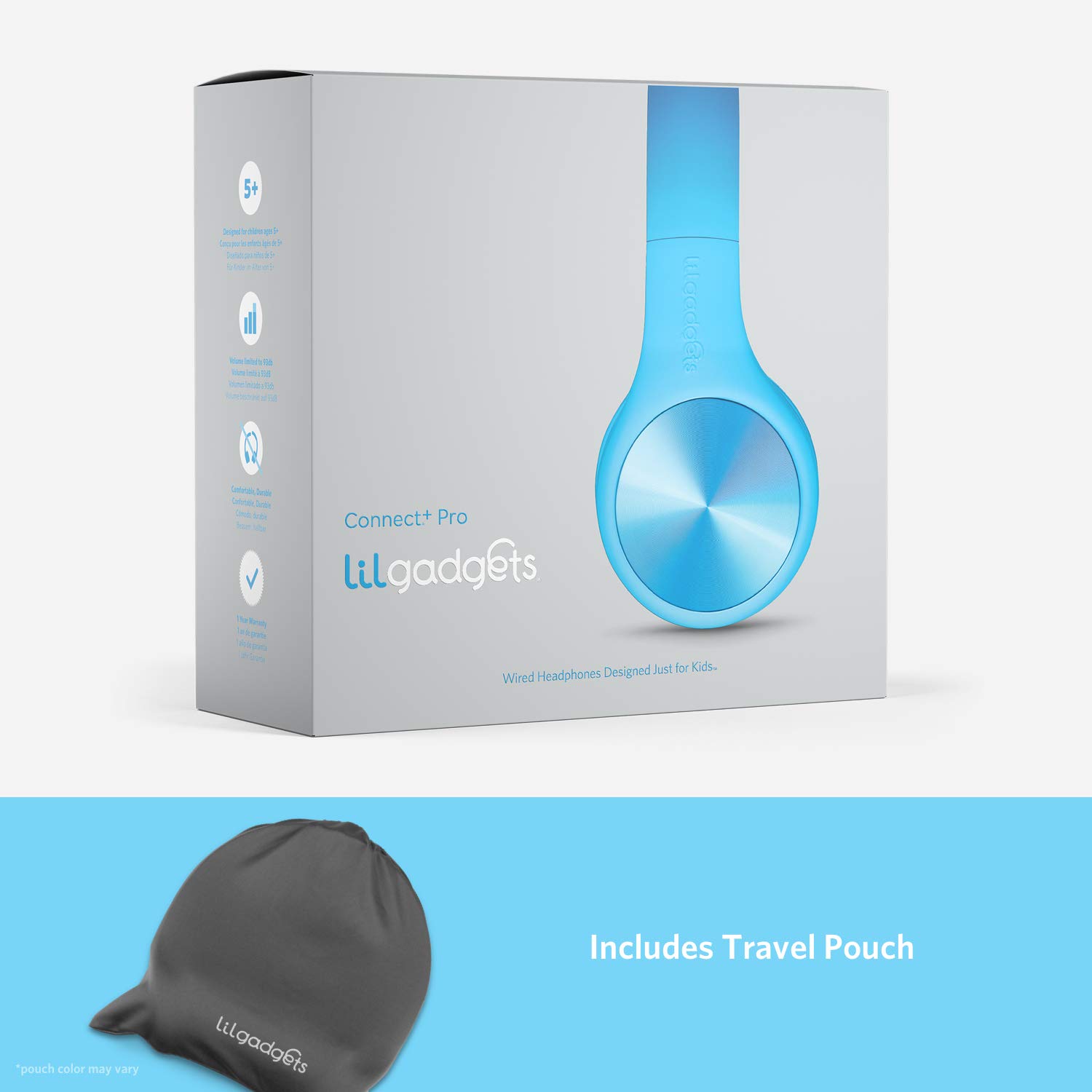 Foto 8 pulgar | Auriculares Lilgadgets Connect+ Pro Kids Con Cable Azul De 3 A 7 Años - Venta Internacional.