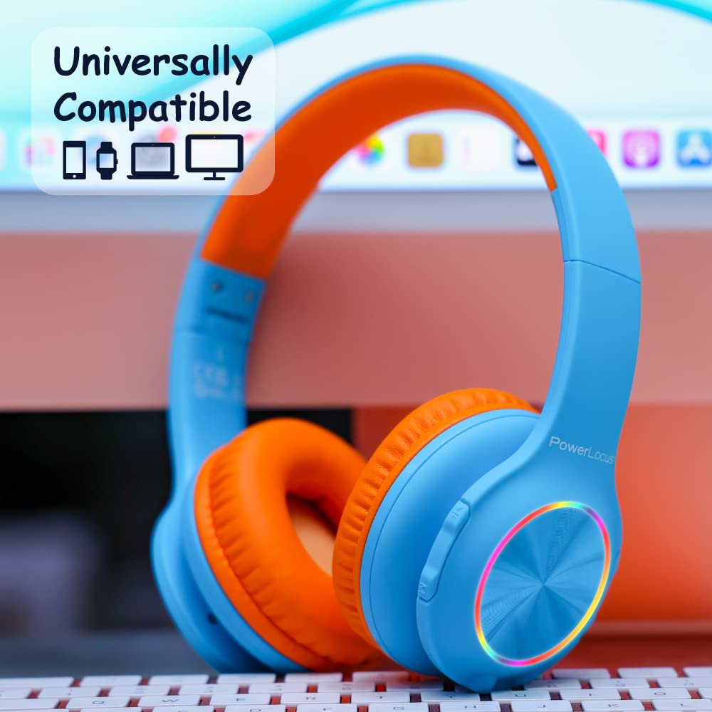 Foto 2 | Auriculares Bluetooth Powerlocus Led Para Niños Con Luces Led 30h - Venta Internacional.