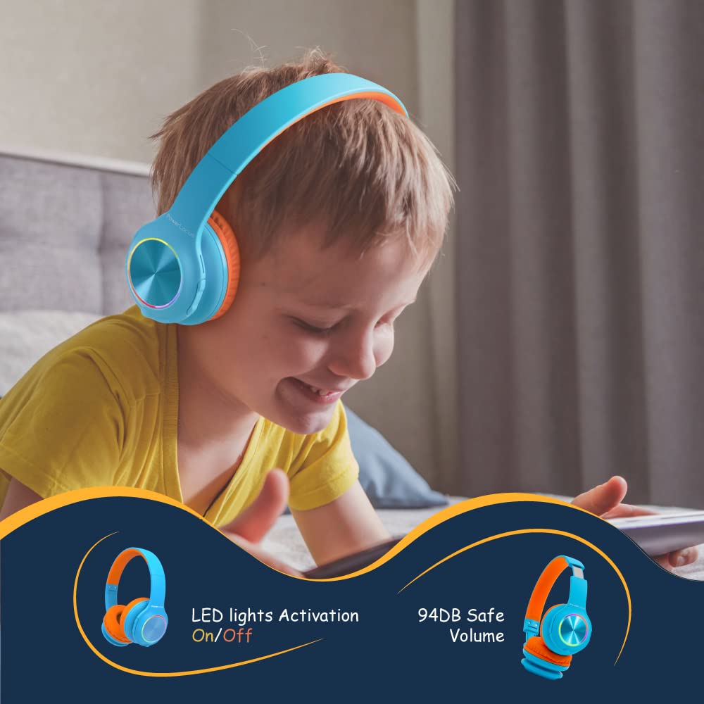 Foto 5 pulgar | Auriculares Bluetooth Powerlocus Led Para Niños Con Luces Led 30h - Venta Internacional.