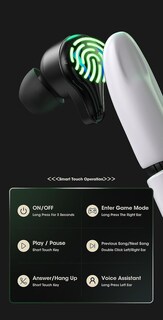 Foto 4 | Auriculares Bluetooth Inalámbricos De Baja Latencia, Talla Única - Venta Internacional.