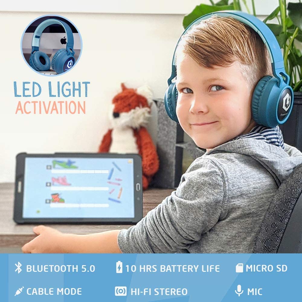 Foto 3 pulgar | Auriculares Inalámbricos Bluetooth Powerlocus Buddy Kids Led - Venta Internacional.