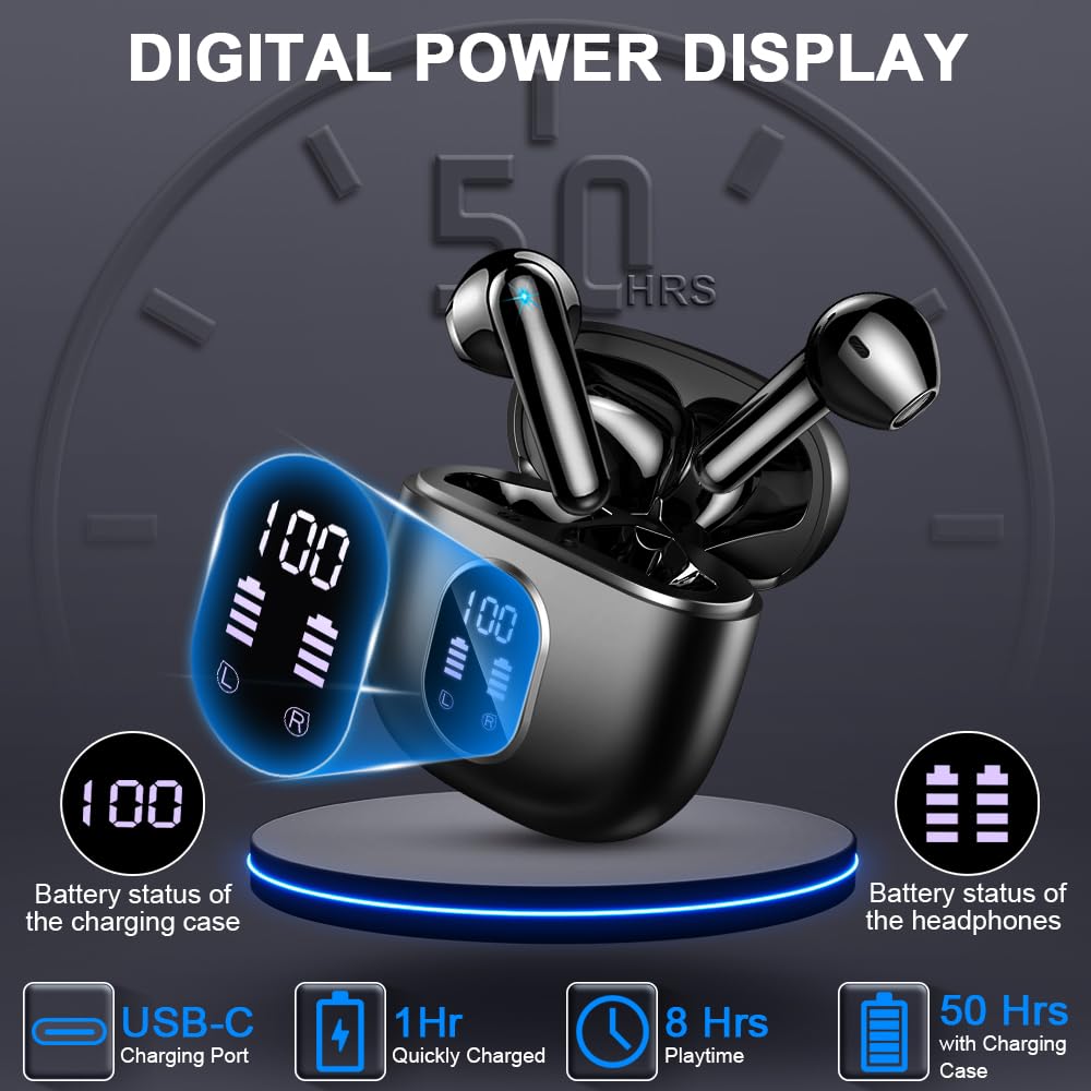 Foto 5 pulgar | Auriculares Inalámbricos Draec Bluetooth 5.3, 50 Horas De Reproducción - Venta Internacional.