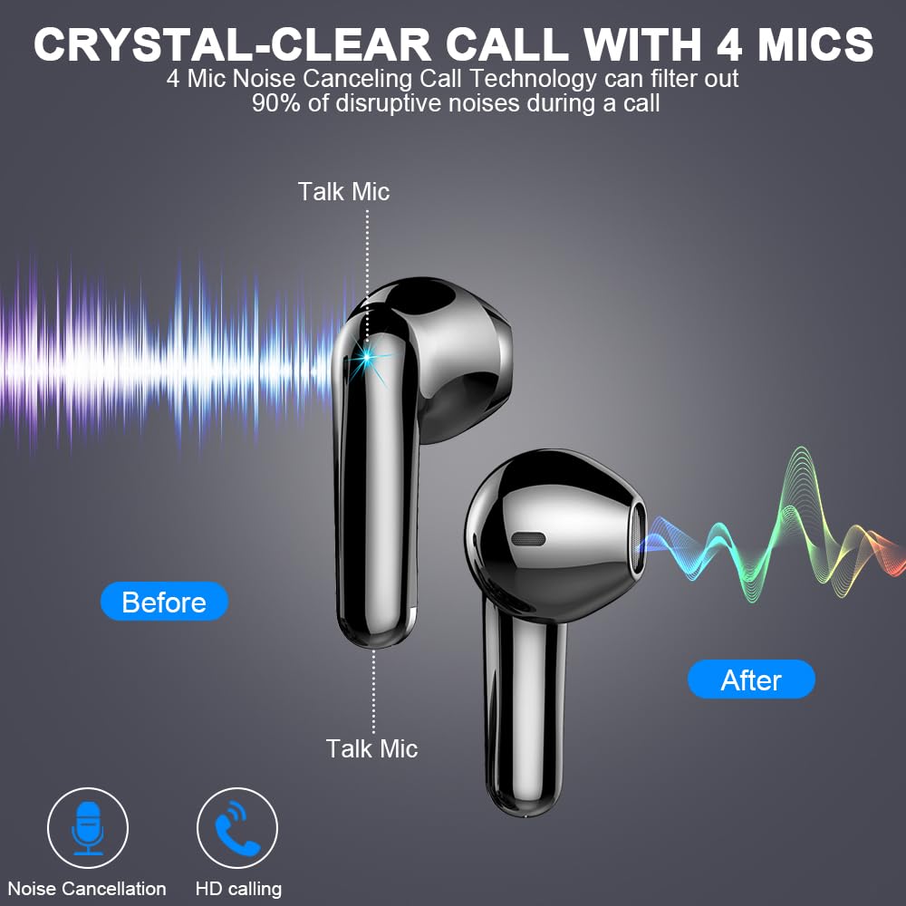 Foto 6 pulgar | Auriculares Inalámbricos Draec Bluetooth 5.3, 50 Horas De Reproducción - Venta Internacional.