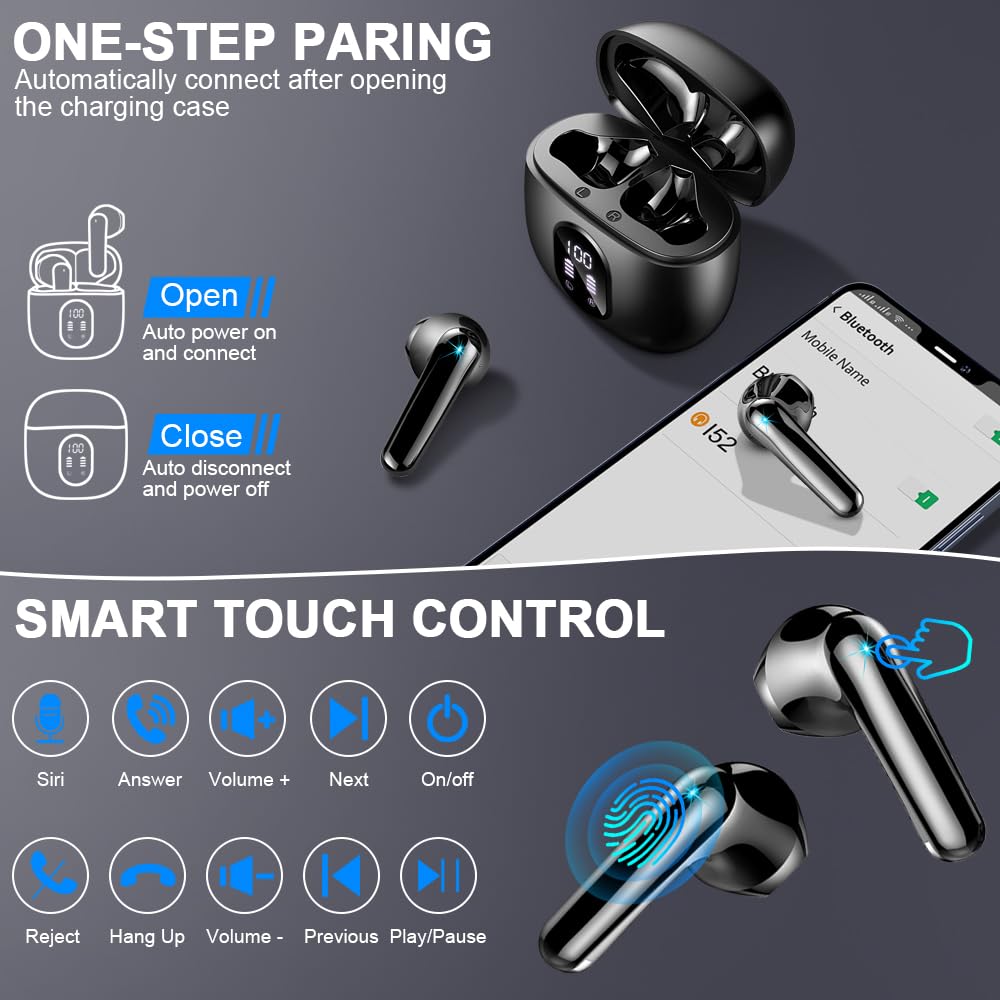 Foto 7 pulgar | Auriculares Inalámbricos Draec Bluetooth 5.3, 50 Horas De Reproducción - Venta Internacional.