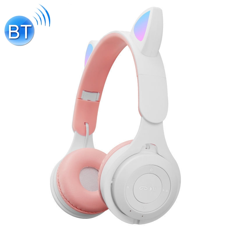 Auriculares Bluetooth Coloridos Y Luminosos Bicolores Con Orejas M6 - Venta Internacional.