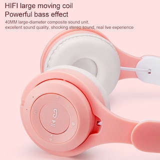 Foto 5 | Auriculares Bluetooth Coloridos Y Luminosos Bicolores Con Orejas M6 - Venta Internacional.