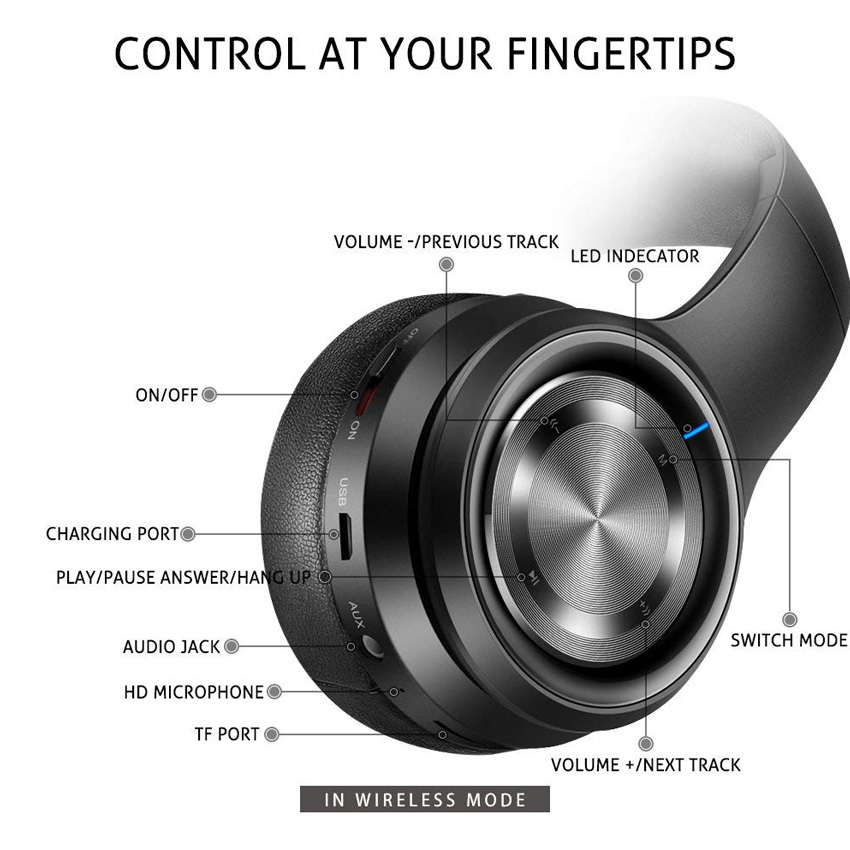 Foto 4 pulgar | Auriculares Bluetooth P26 Con Controlador De 40 Mm Y Batería De 30 H - Venta Internacional.
