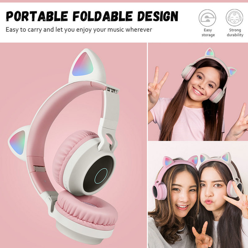 Foto 2 | Auriculares Inalámbricos Bluetooth Con Diadema Y Led De 5 Colores - Venta Internacional.