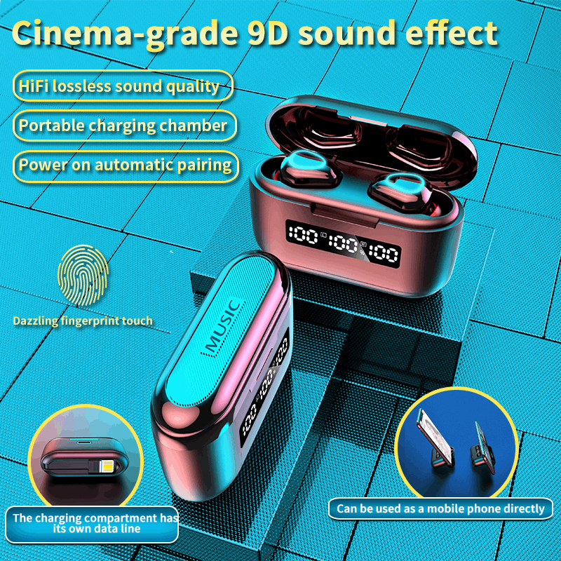 Auriculares Tws 9d Hd Touch Control 5.1 Inalámbricos Bluetooth V5.1 - Venta Internacional.