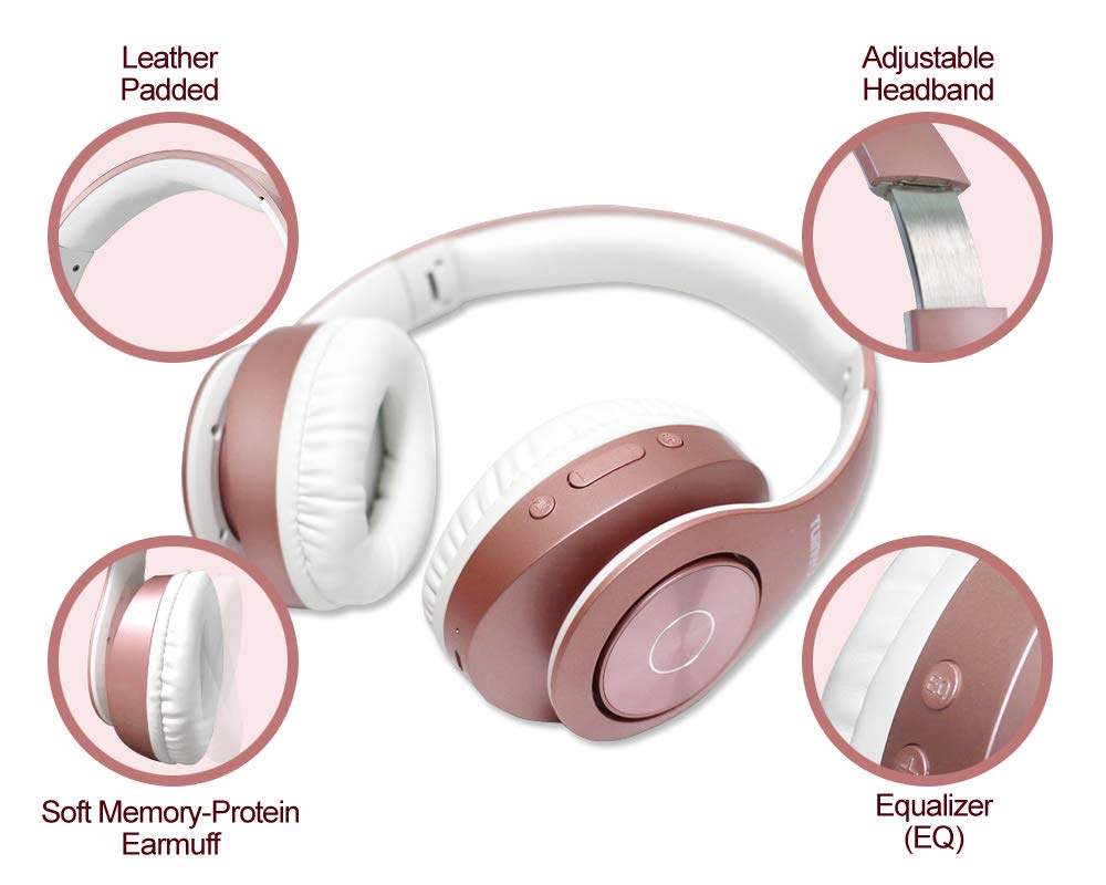 Foto 3 | Auriculares Bluetooth Tuinyo Tp19 Over Ear 40h Playtime Rose  - Venta Internacional.