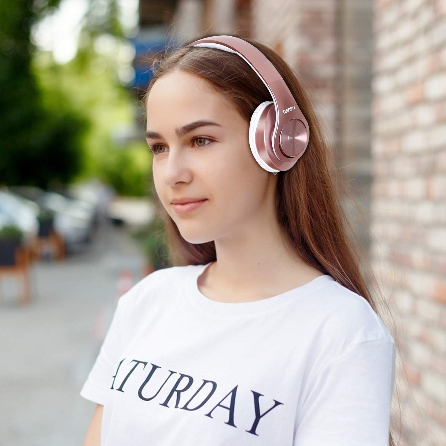 Foto 5 pulgar | Auriculares Bluetooth Tuinyo Tp19 Over Ear 40h Playtime Rose  - Venta Internacional.