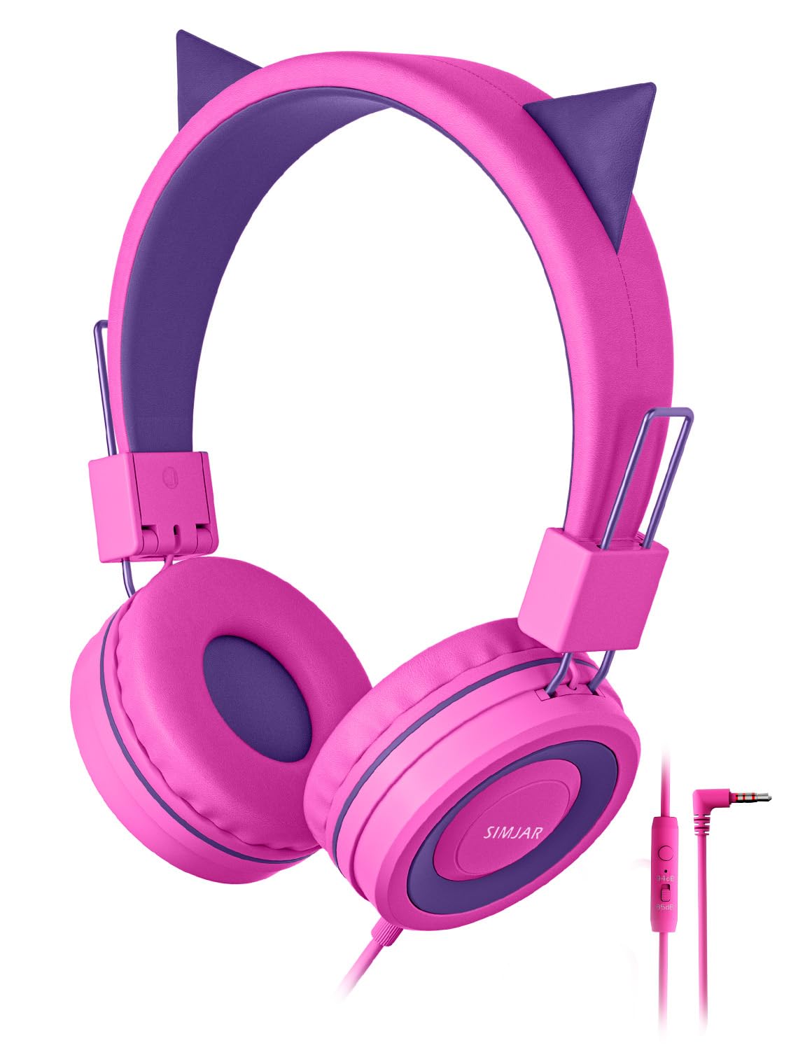 Foto 2 pulgar | Auriculares Simjar Cat Ear Kids Con Micrófono Y Limitador De Volumen - Venta Internacional.