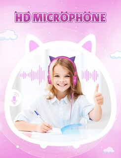 Foto 5 | Auriculares Simjar Cat Ear Kids Con Micrófono Y Limitador De Volumen - Venta Internacional.