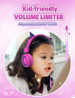 Foto 6 | Auriculares Simjar Cat Ear Kids Con Micrófono Y Limitador De Volumen - Venta Internacional.
