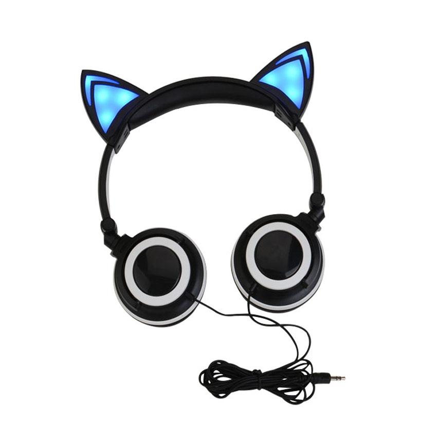 Foto 2 pulgar | Auriculares Cat Ears Estéreo Con Luz Led Plegable Para Jugadores, Color Azul - Venta Internacional.