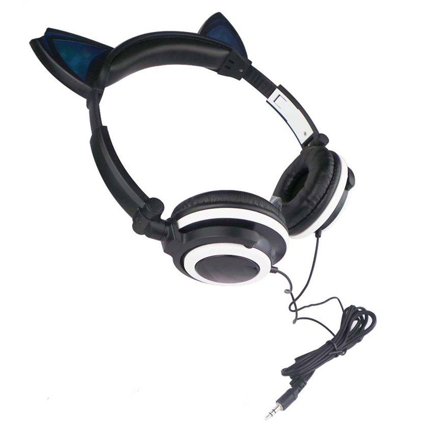 Foto 5 pulgar | Auriculares Cat Ears Estéreo Con Luz Led Plegable Para Jugadores, Color Azul - Venta Internacional.