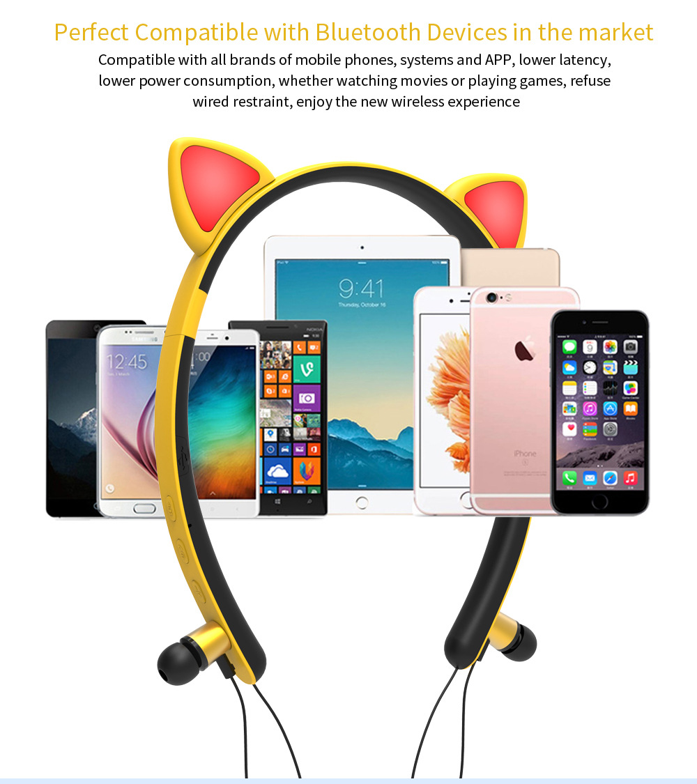 Foto 4 | Auriculares Inalámbricos Bluetooth Smartone Cat Ear Con Micrófono - Venta Internacional.