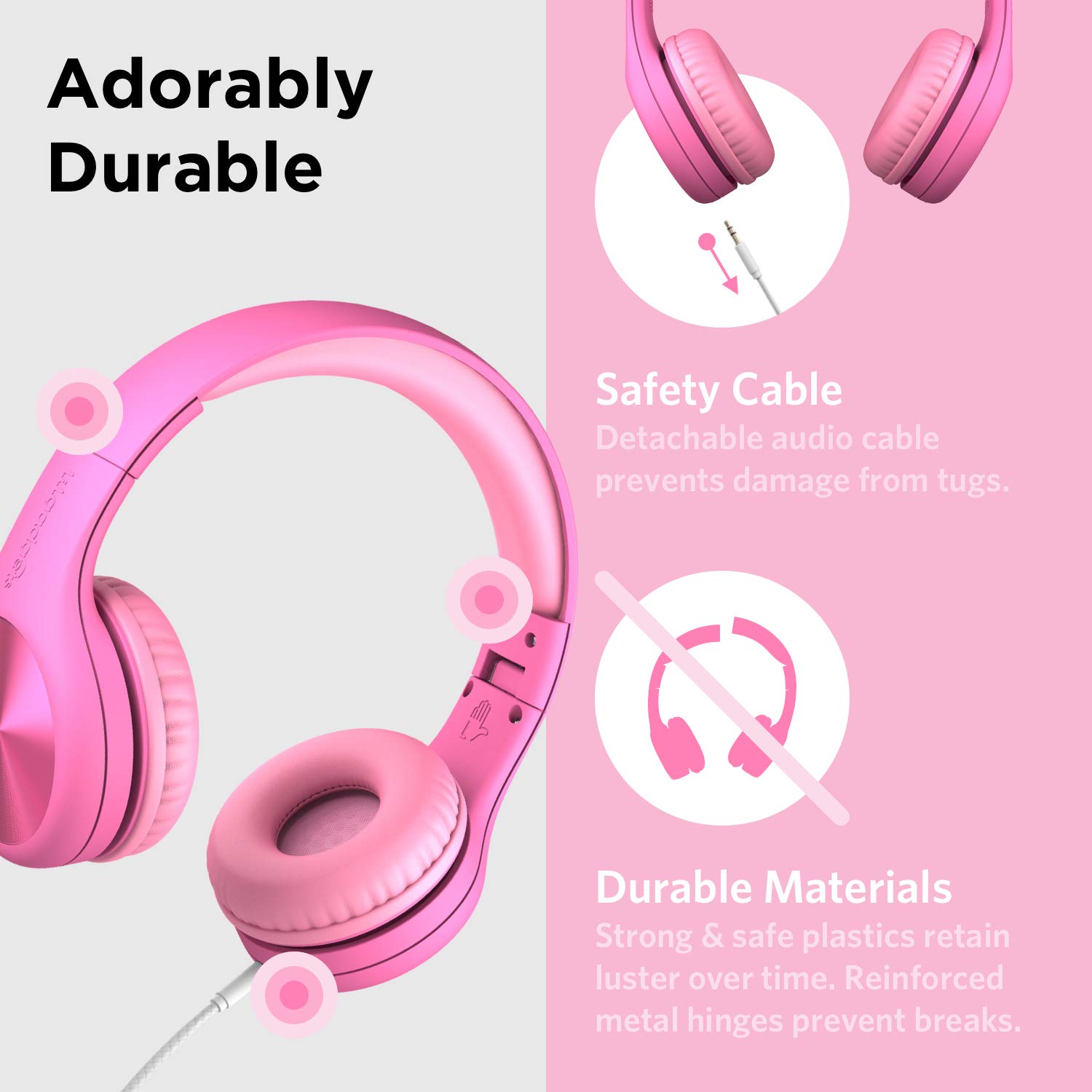 Foto 4 pulgar | Auriculares Lilgadgets Connect+ Pro Kids Con Cable Rosa Y Micrófono - Venta Internacional.