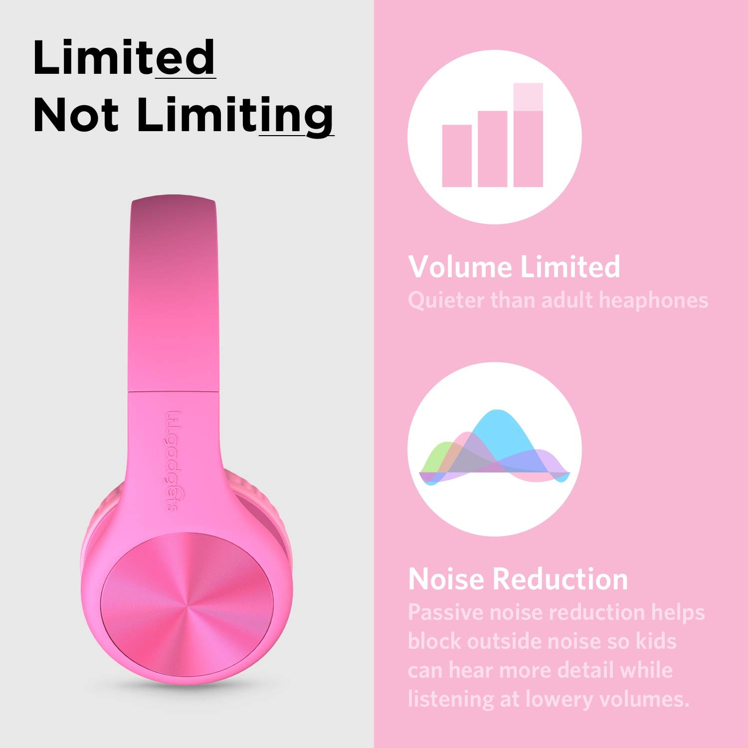 Foto 4 | Auriculares Lilgadgets Connect+ Pro Kids Con Cable Rosa Y Micrófono - Venta Internacional.
